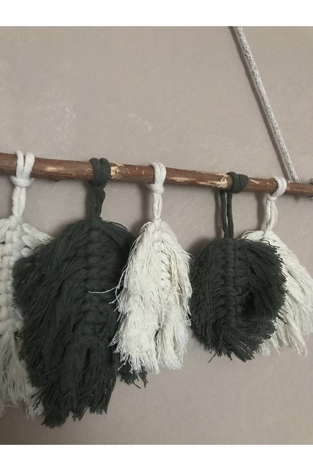 7 Yapraklı Makrome Dekoratif Duvar Süsü - 1