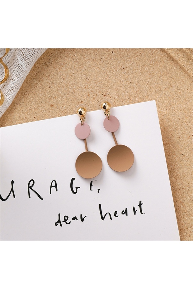 So-much Women's Special Design Soft Colors Dangle Double Earrings