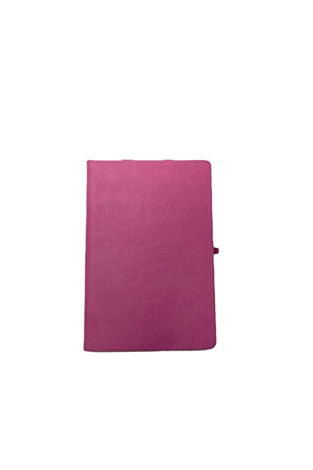 دفتر ملاحظات من الجلد الحراري مقاس 15x21 بخطوط ملونة على الحواف ومطاطي، أجندة غير مؤرخة