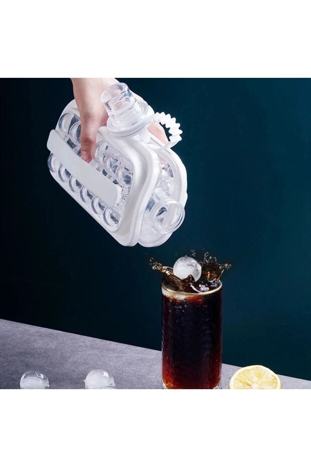 Portable Square Shape Ice Mold or Beverage Bottle 2 in 1 Ice Mold Maker Water Bottle Presentation Ice Tray - 4