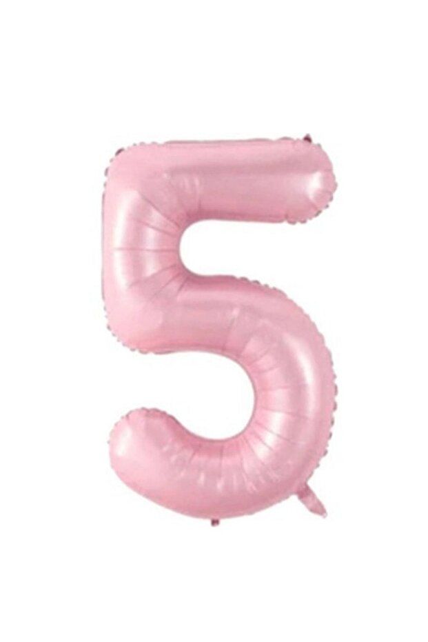 Baby Pink 5 Number Foil Balloon 76 Cm 1 Piece