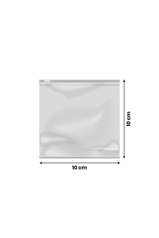Baskısız Fermuarlı Seffaf Poset 10*10 (100 ADET) - 1