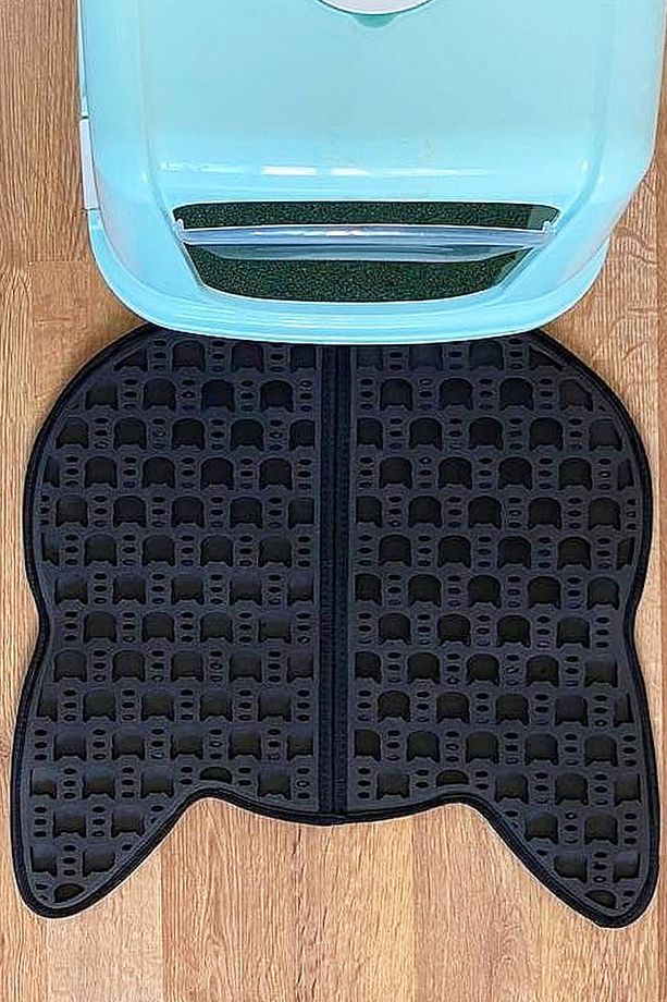 Kedi Kumu Paspası Kedi Tuvalet Önü Paspası Elekli Paspas Tuvaleti 50*50 cm Mama Halısı - 7
