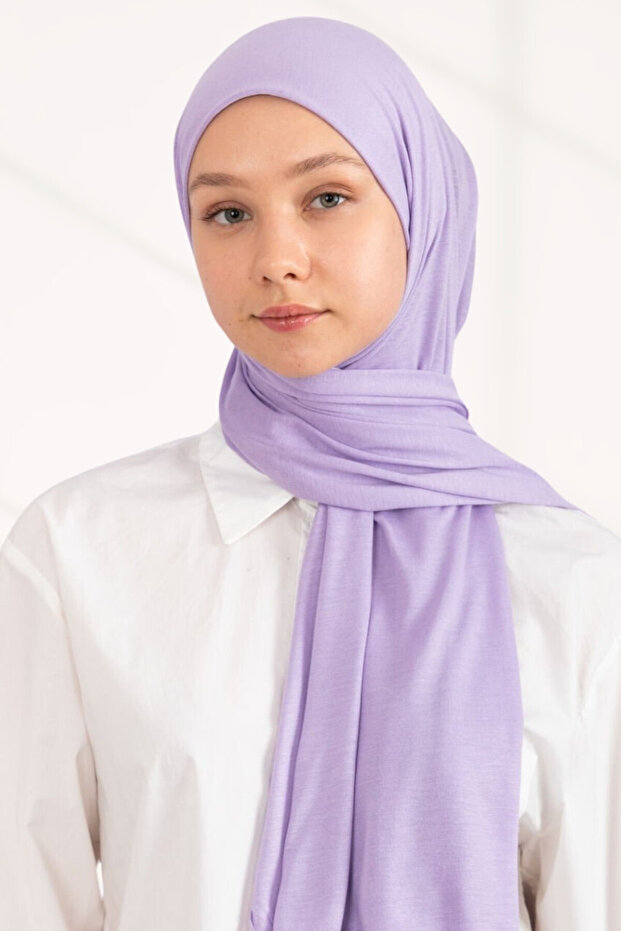 Combed Cotton Shawl Jersey Shawl- Lavender