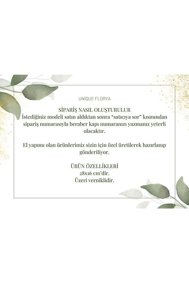 Kapı Numarası El Yapımı Özel Üretim Kapı Süsü İsteğe Özel Numara - 3