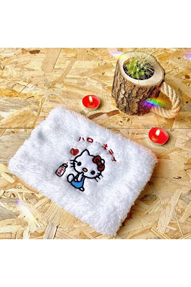 Plush Wallet Makeup Bag Pencil Holder Hello Kity White One Piece