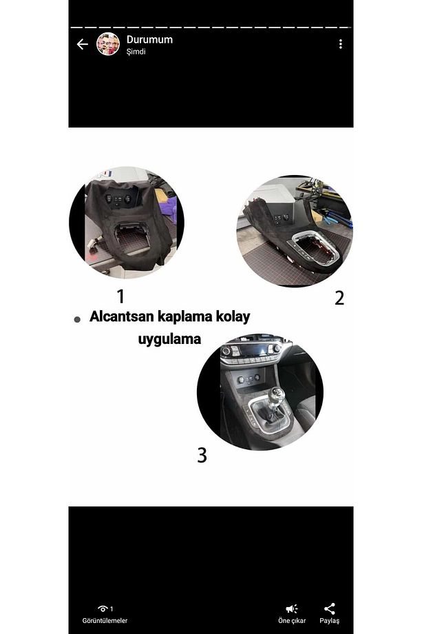 Kendinden Yapışkanlı Gri Alcantsan Kumaş 1 Metre / 140 Cm - 3