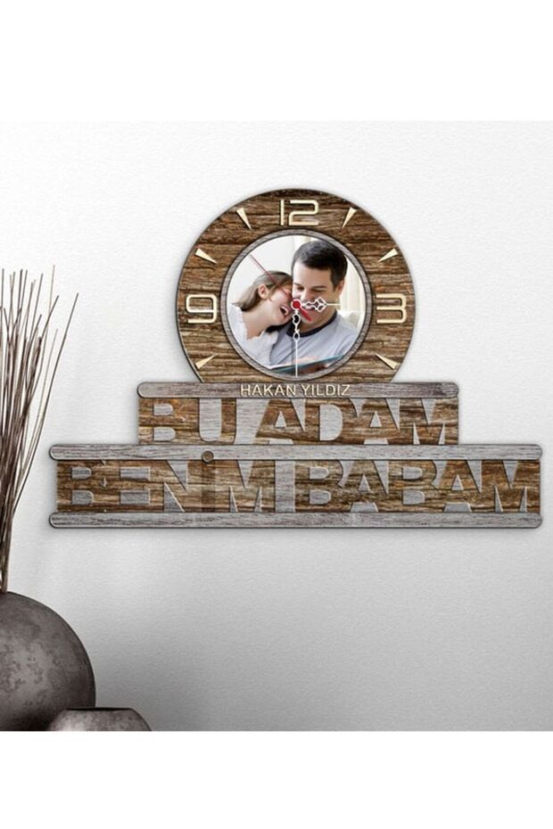 Decorative Wall Clock with This Guy Is My Dad Design for Father's Day