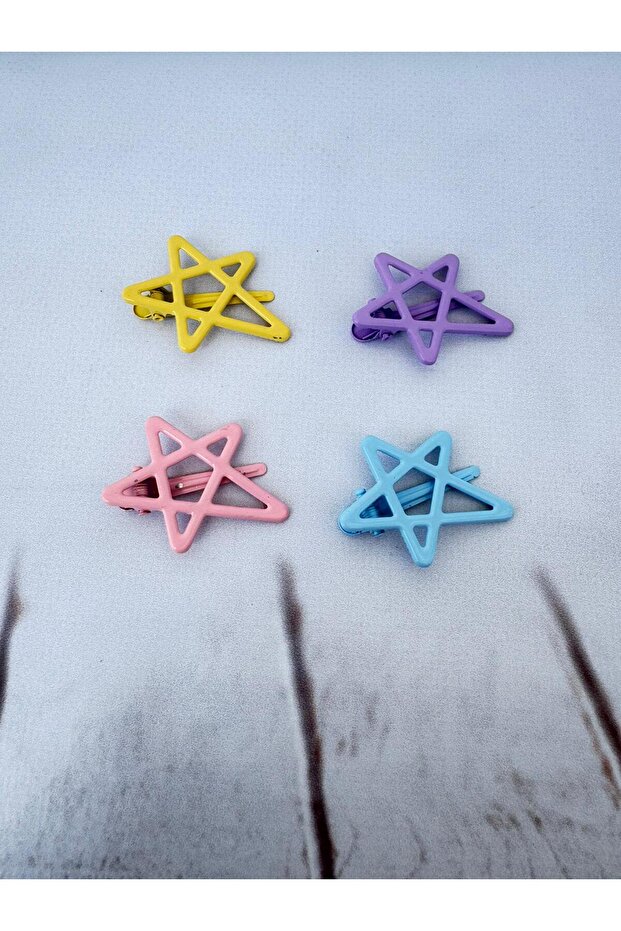 4 قطع Y2k Star Figured Star Snap Buckle 4 قطع