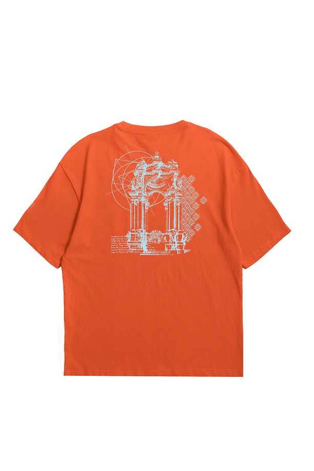 Eazy Kiremit Ornament Unisex Oversize Baskılı Kısa Kollu T-shirt - 1
