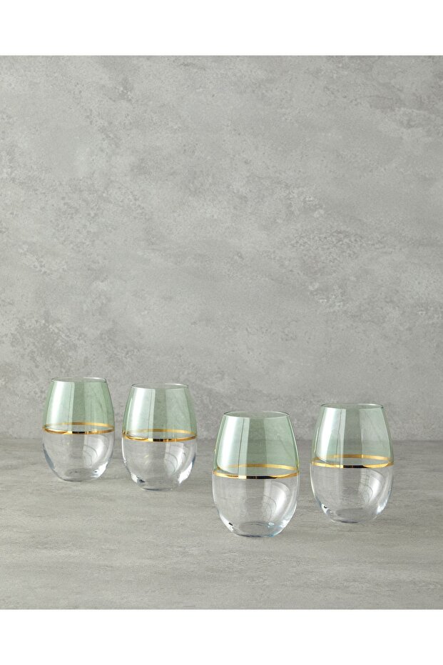 Fiore Glass Set of 4 300 ml Light Green