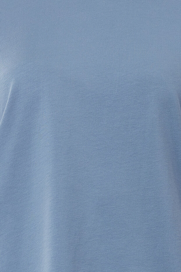 Indigo %100 Pamuk Basic Bisiklet Yaka Örme T-Shirt TWOSS23TS00000 - 4