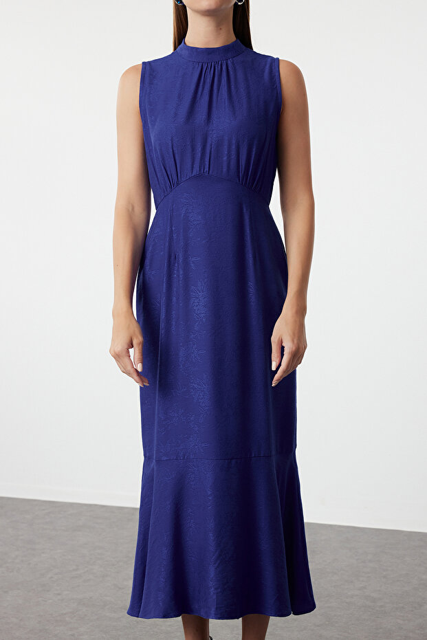 Saks Jakarlı A Kesim Maxi Dokuma Elbise TWOSS24EL00989 - 3