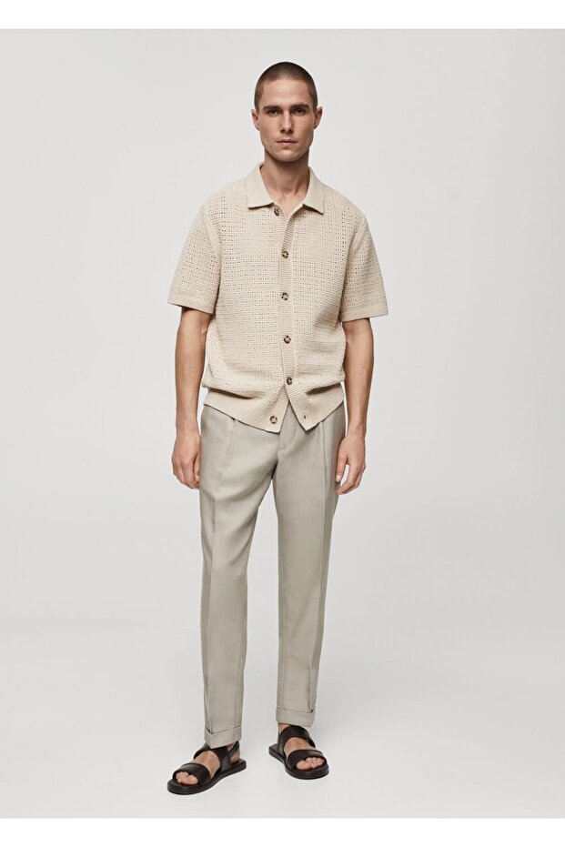 Düğmeli triko polo gömlek - 2