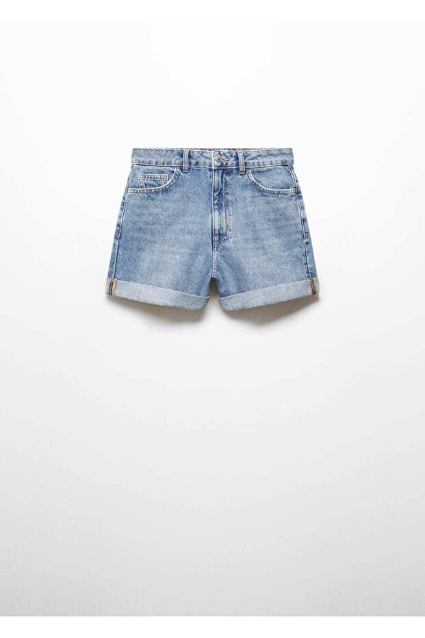 Mom-fit denim şort - 3