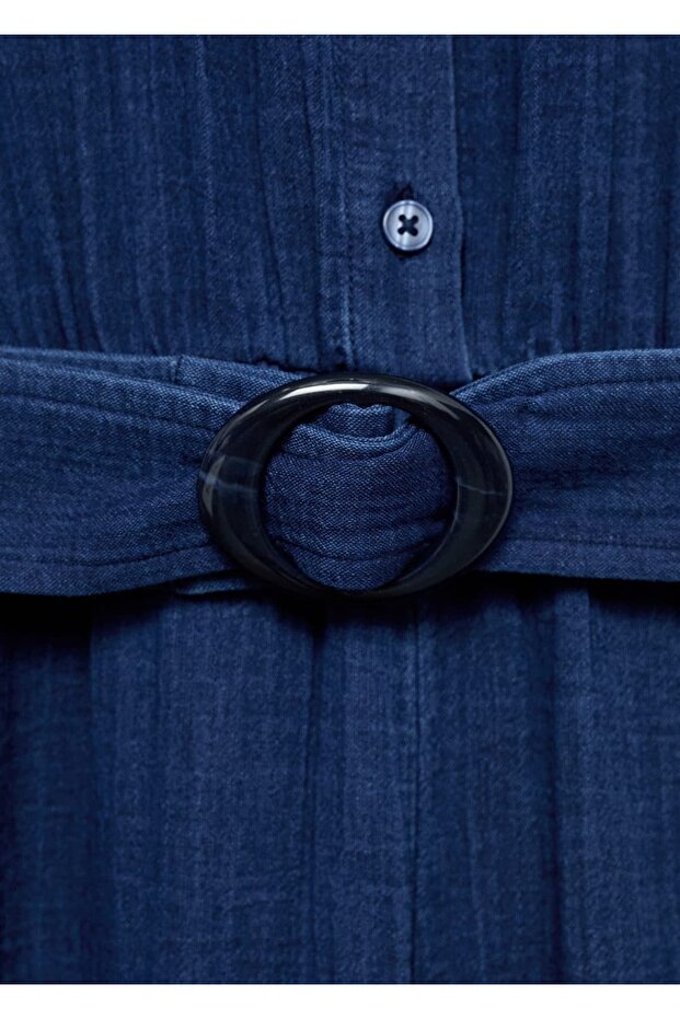 Denim gömlek tulum - 7