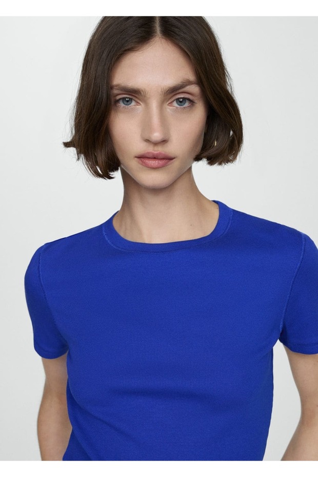 Kısa kollu triko tişört - 6