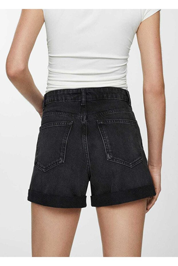 Mom-fit denim şort - 4