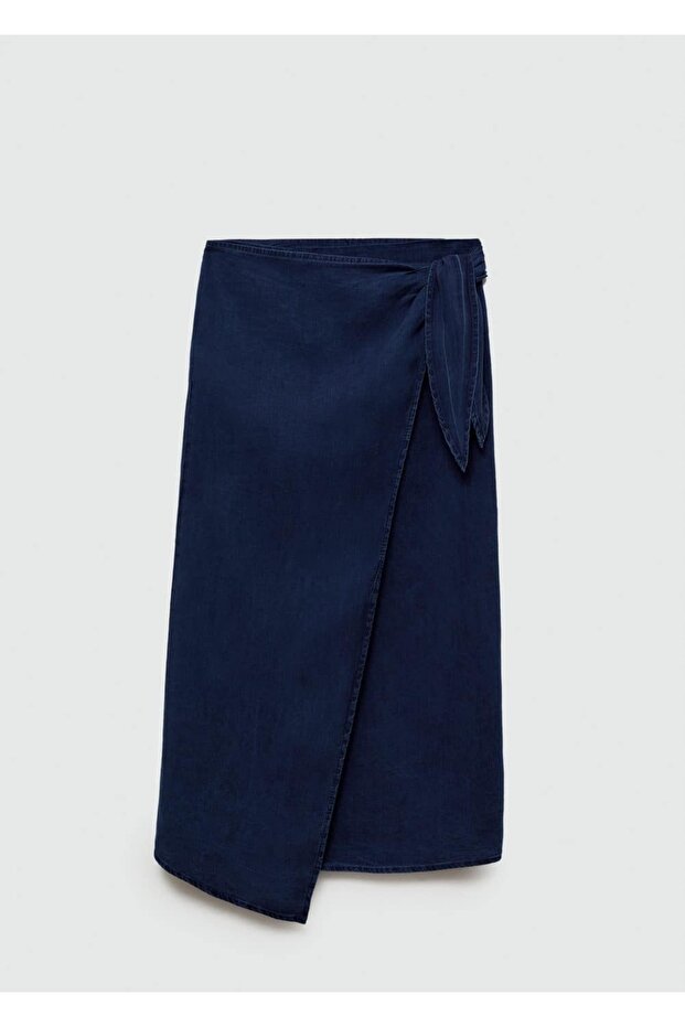 Lyocell Bağ Detaylı Etek - 3