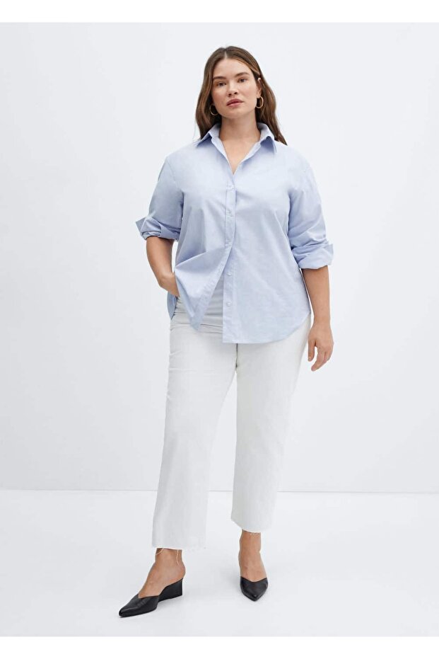 Düz kesim crop jean - 7