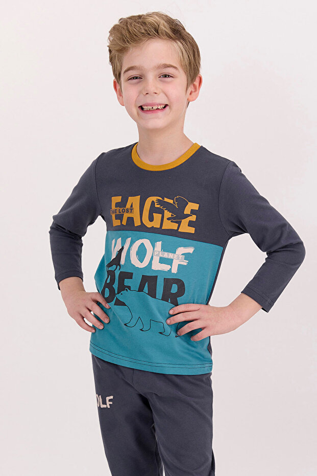 Σετ πιτζάμες Rolypoly Anthracite Boy - Lost Eagle - 2