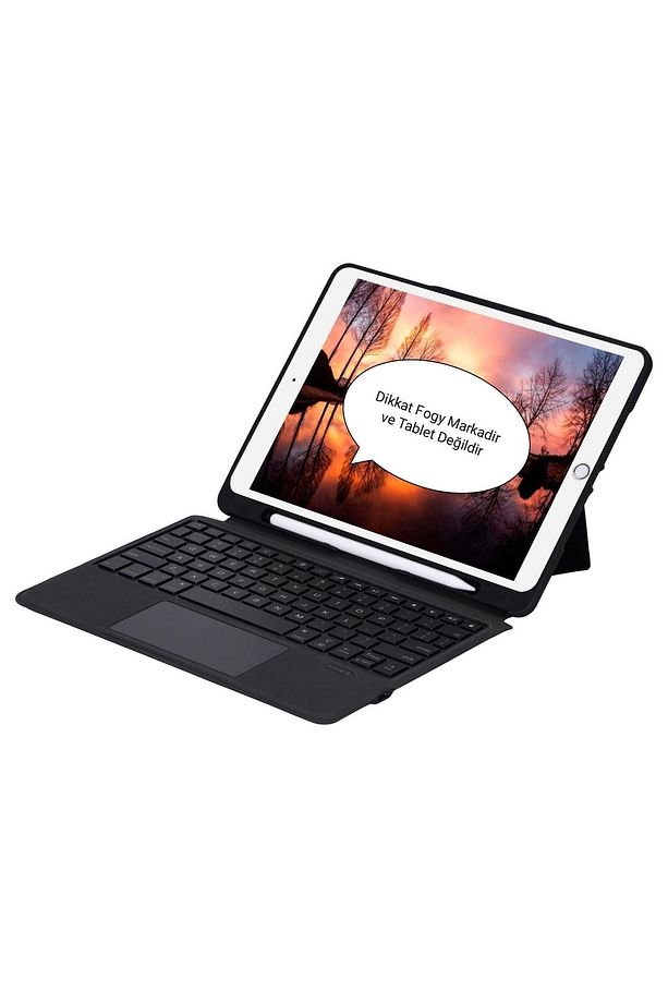 Ipad 10.2 2021 (9.NESİL) Uyumlu Keyboard Bluetooth Touchpad Kablosuz Klavyeli Kılıf - 6