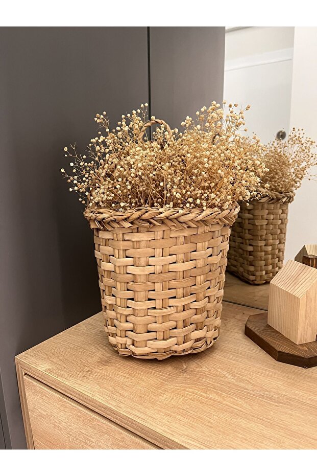Doğal Bambu El Örmesi Sepet-askılık - 1