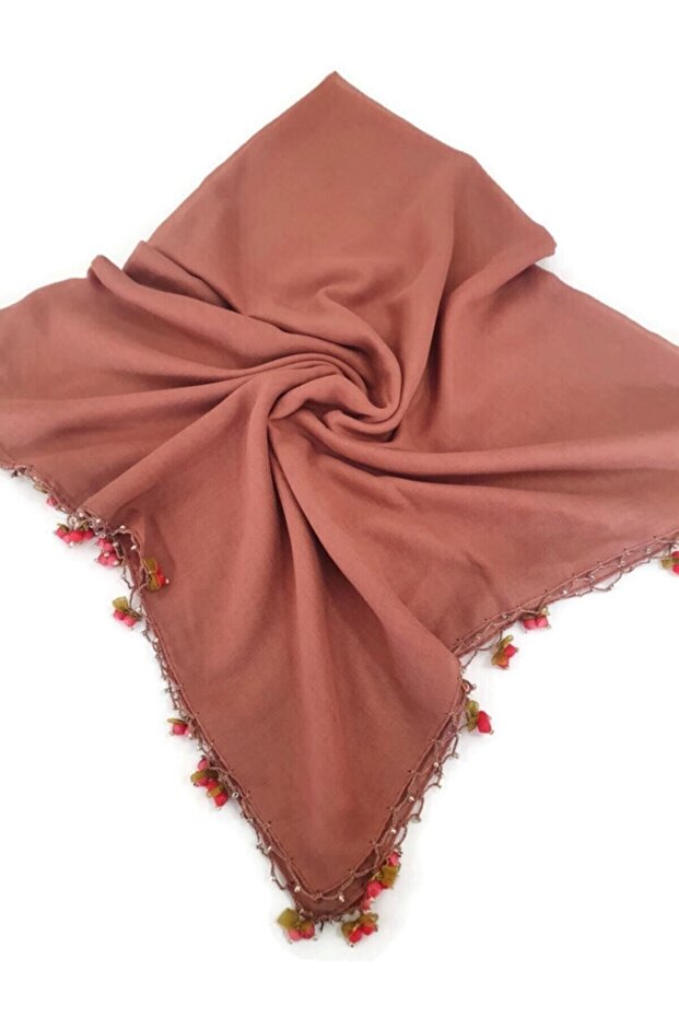 Handmade Cherry Lace Plain Color Scarf Writing Dowry Gift 100x100cm