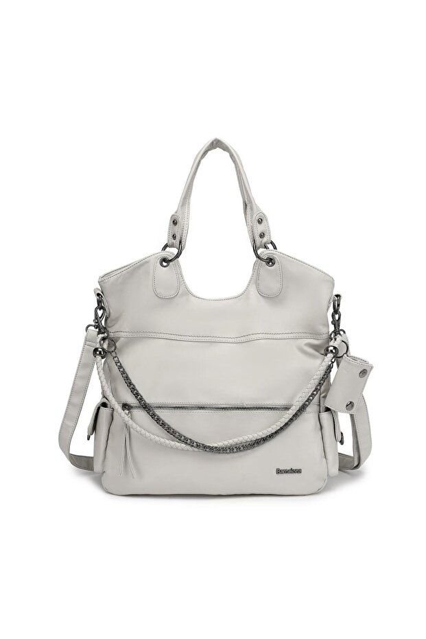 Washed Leather Soft Women's Bag with Shoulder Strap 21-K Barcelona 1582-3
