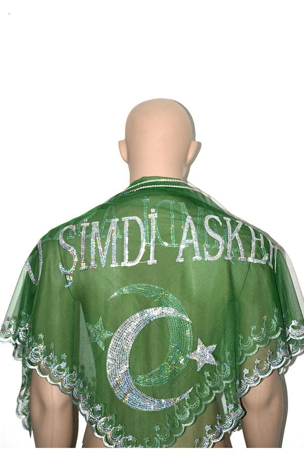 Pullu Asker Şalı O Şimdi Asker Yazılı Şal - 1