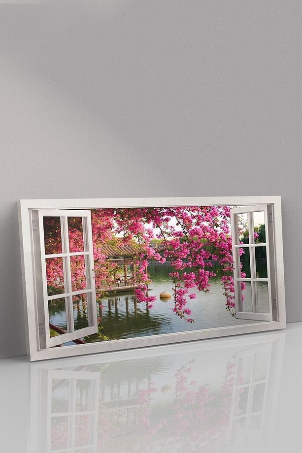 Sahile Açılan Pencere Kanvas-canvas Tablo - 3