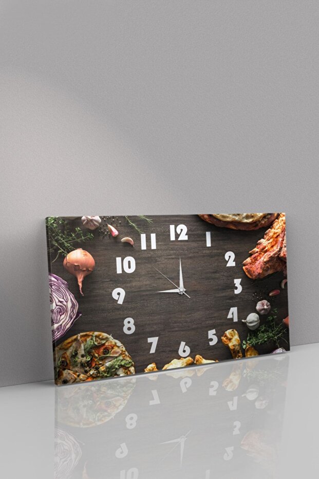 Mutfak Saatli Kanvas - Canvas Tablo - 2