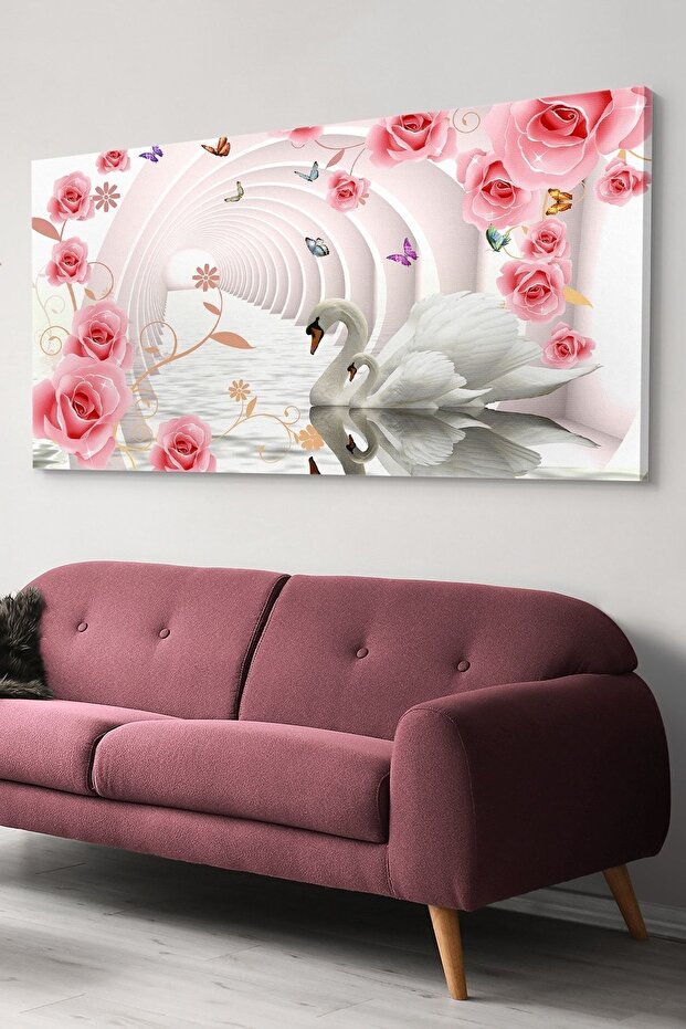 Kuğular Kanvas-canvas Tablo - 1