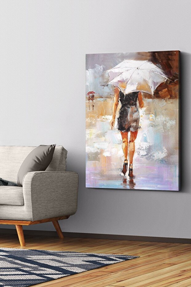 Woman with Umbrella Canvas - Canvas Painting