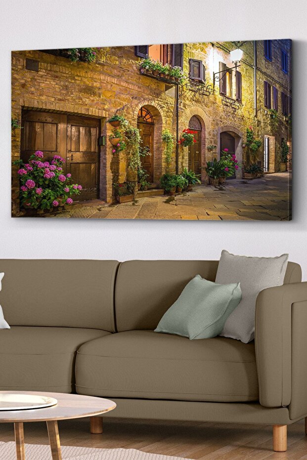 Flower Houses Canvas - Canvas Painting