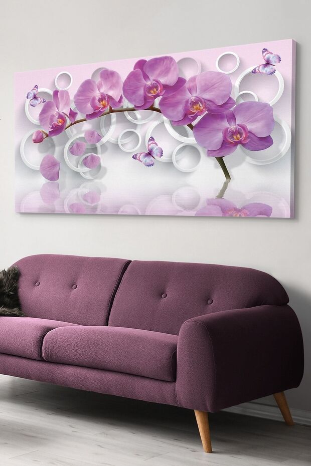 Mor Orkide Kanvas-canvas Tablo - 1