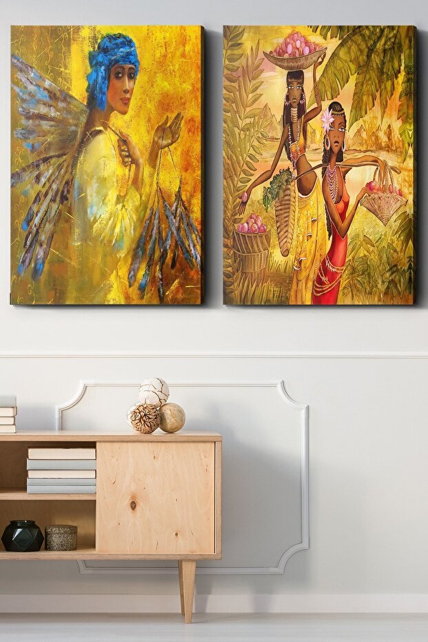 45X65 cm Exotic Women 2 Piece Canvas - Canvas Painting