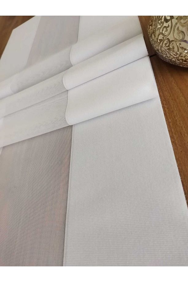 Beyaz Runner Amerikan Servis Masa Örtüsü 40x140 - 5