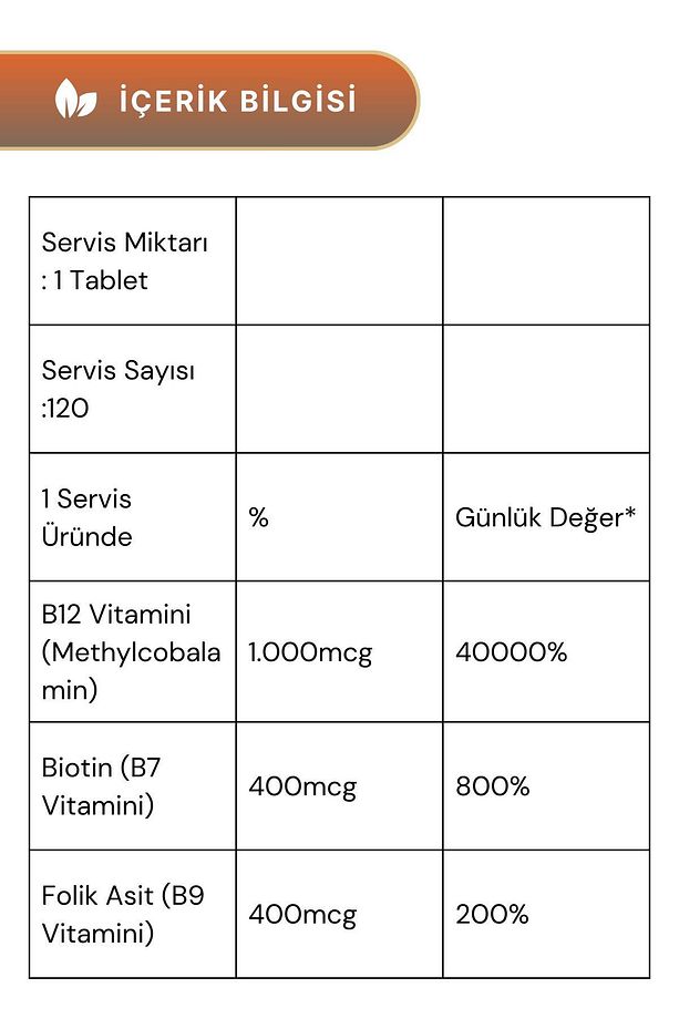 Metilkobalamin B12 Plus 1000 Mcg 30 Dilaltı Tablet - 4 Adet - 3