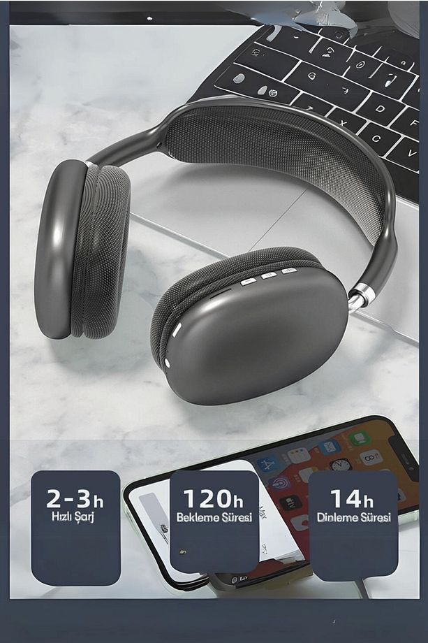 BHH1002 Kafaüstü Bluetooth Kulaklık - 5