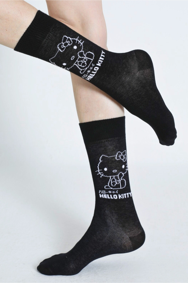 ROZ-87/4 Model Patterned and Licensed Black Socks - 3