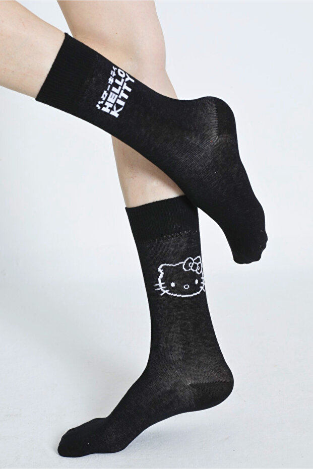ROZ-87/3 Patterned Licensed Black Socks - 3