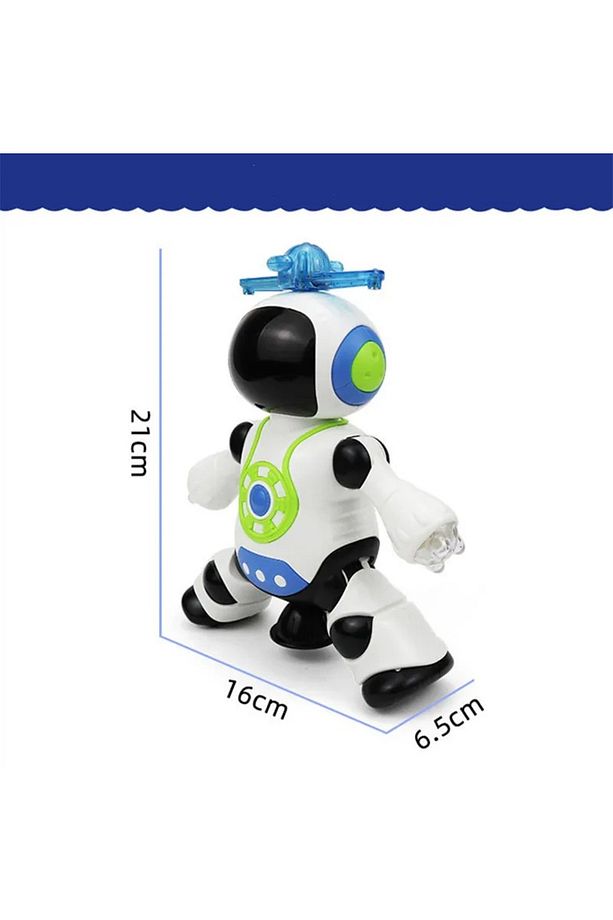 DANS EDEN ROBOT PERVANELİ 3D IŞIKLI SESLİ MÜZİKLİ PİLLİ ROBOT OYUNCAK - 9
