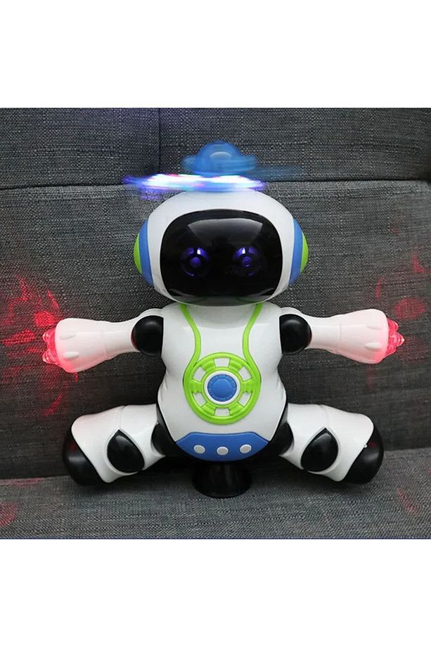 DANS EDEN ROBOT PERVANELİ 3D IŞIKLI SESLİ MÜZİKLİ PİLLİ ROBOT OYUNCAK - 5