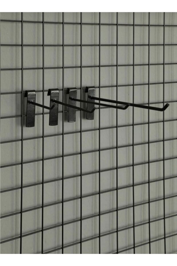 20 cm Black Wire Panel Hook - 10 Pieces