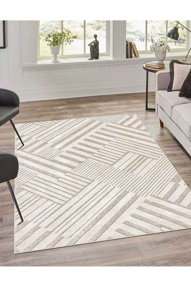 Modern Dijital Baskı Dört Mevsim Yıkanabilir Kaymaz Taban Salon Halısı Mutfak Halısı Yolluk YVH - 4