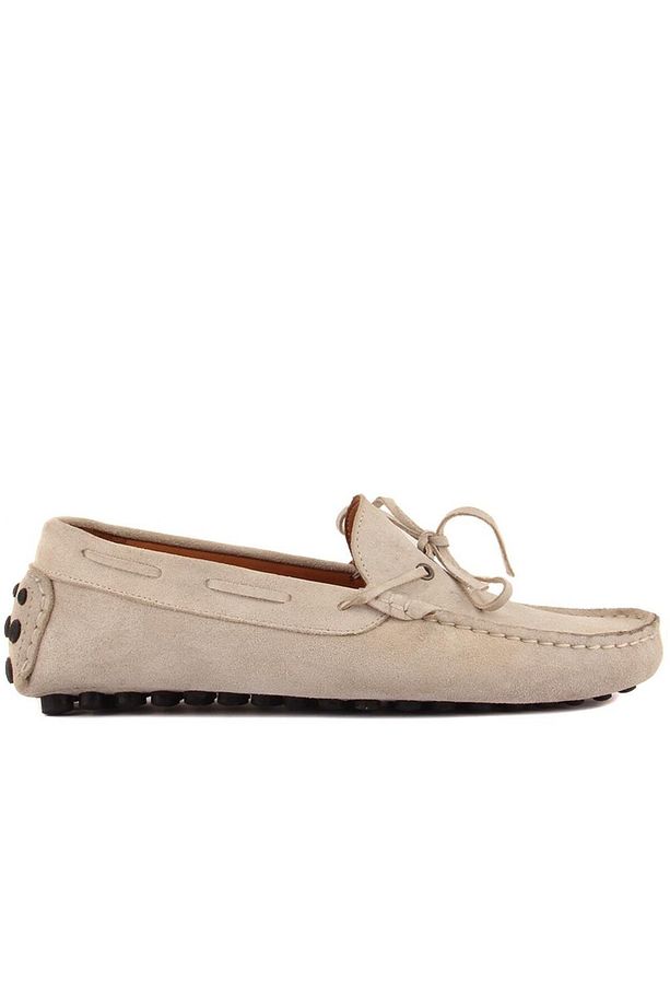 - Bej Süet Erkek Loafer - 1