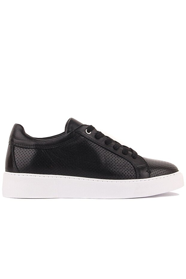 - Black Leather Lace-Up Men's Casual Shoes 101-7046-He1065