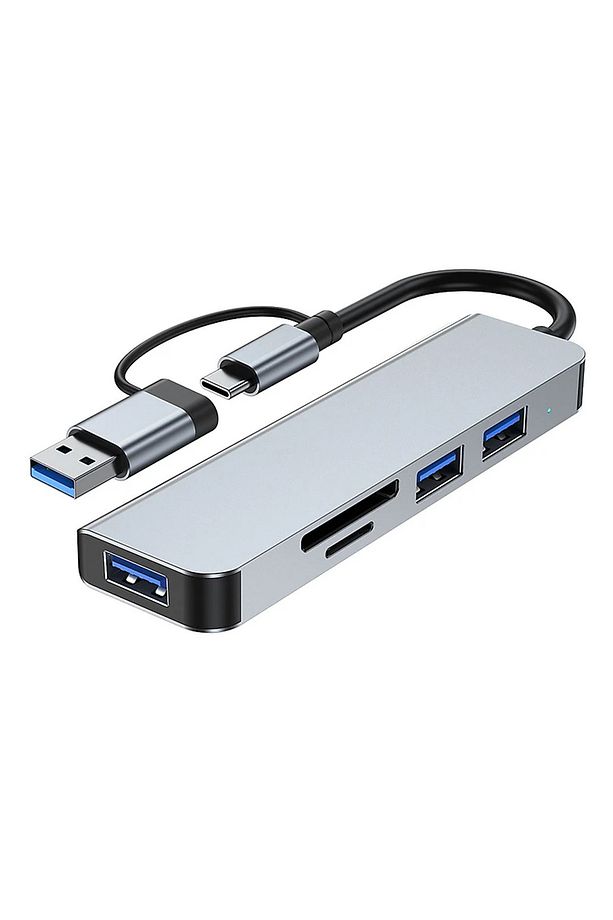 7IN1 Type-C To USB 3.0 Sd Tf Pd Kart Okuyucu Çevirici Dönüştürücü Taşınabilir OTG Adaptör - 3