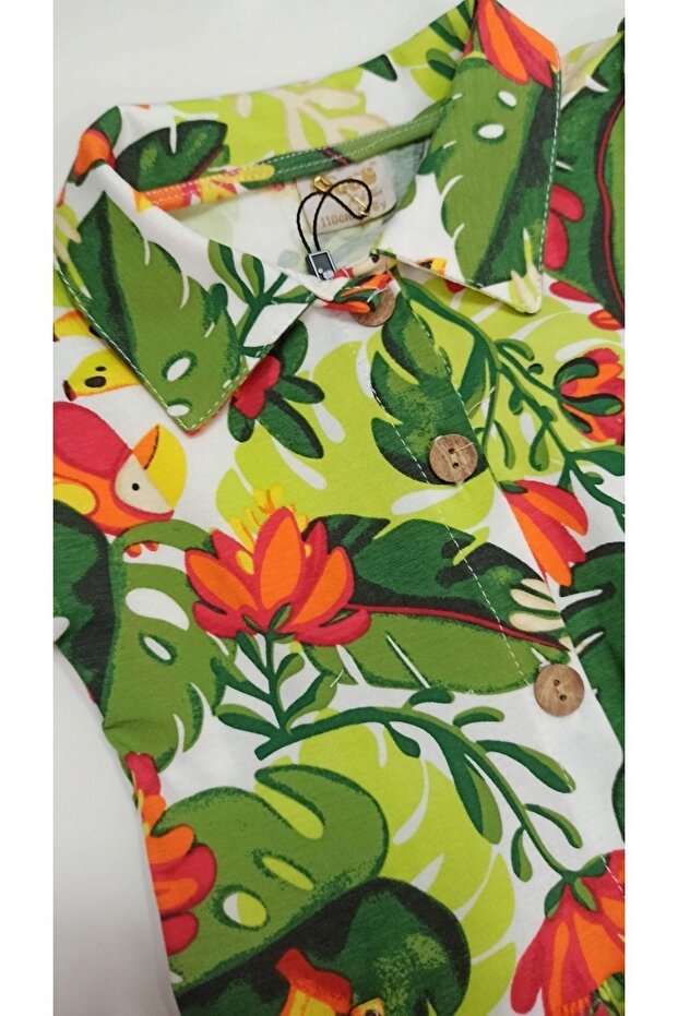 فستان بنمط الغابة بقصة ضيقة - 3